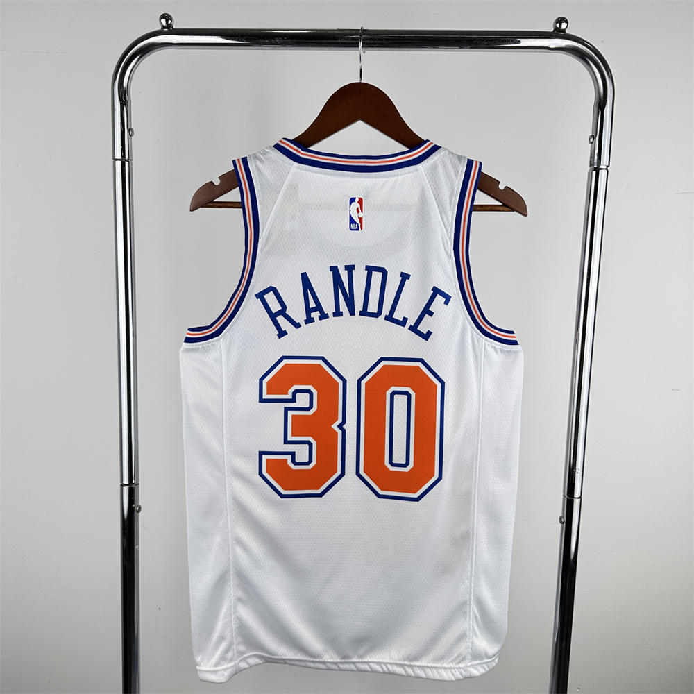 NBA New York Knicks 2019 Round Neck White jersey RANDLE#30 S-XXL