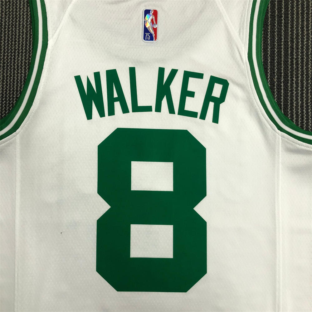 NBA Boston Celtics Round Neck 75th anniversary White Jersey WALKER#8 S-XXL