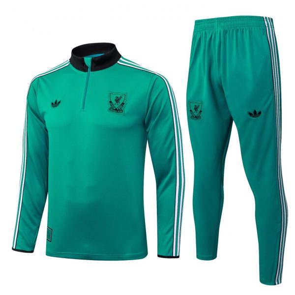 202526 Liverpool Green Long-sleeved half-pull training kit Football team kit