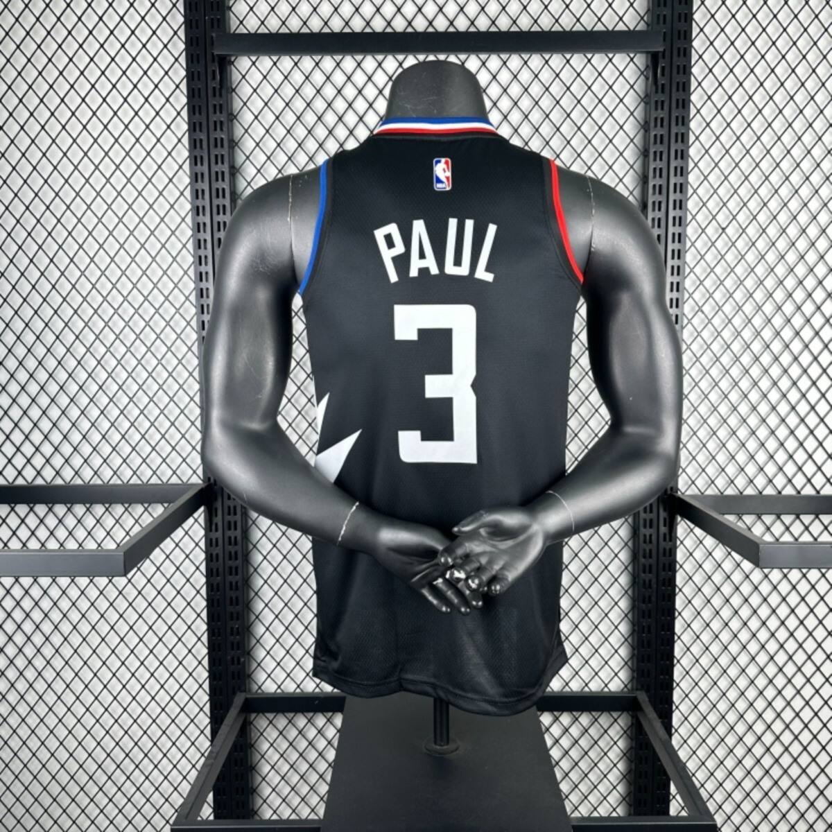 NBA Los Angeles Clippers V-Neck Black jersey PAUL#3 S-XXL