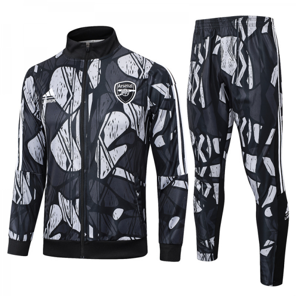 2024/25 Arsenal Black Grey Jacket Training Suit Set Football Team Shirt Sports Fashion
