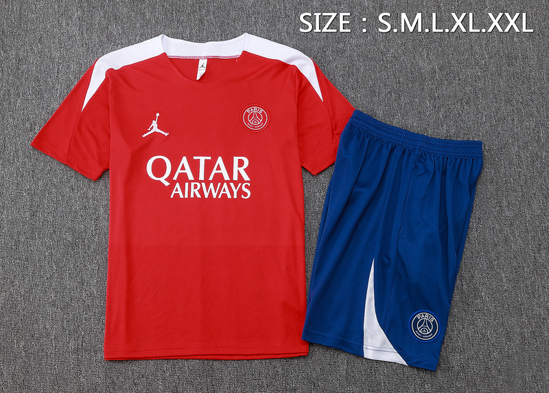 24/25 Paris Red Training Set Shirt and Shorts