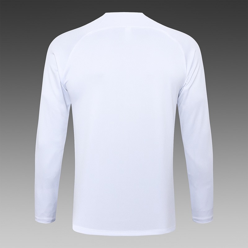 25/26 Al-Nassr white Long-sleeved half-pull training kit Football team kit