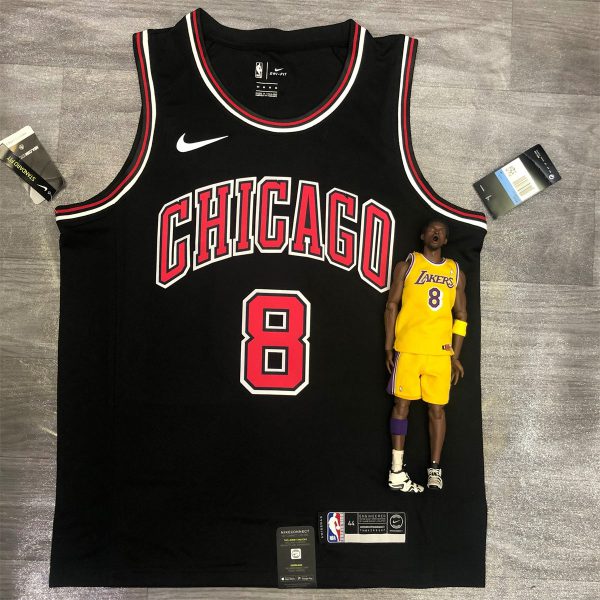 NBA Chicago Bulls Round neck Black Jersey LAVINE#8 S-XXL