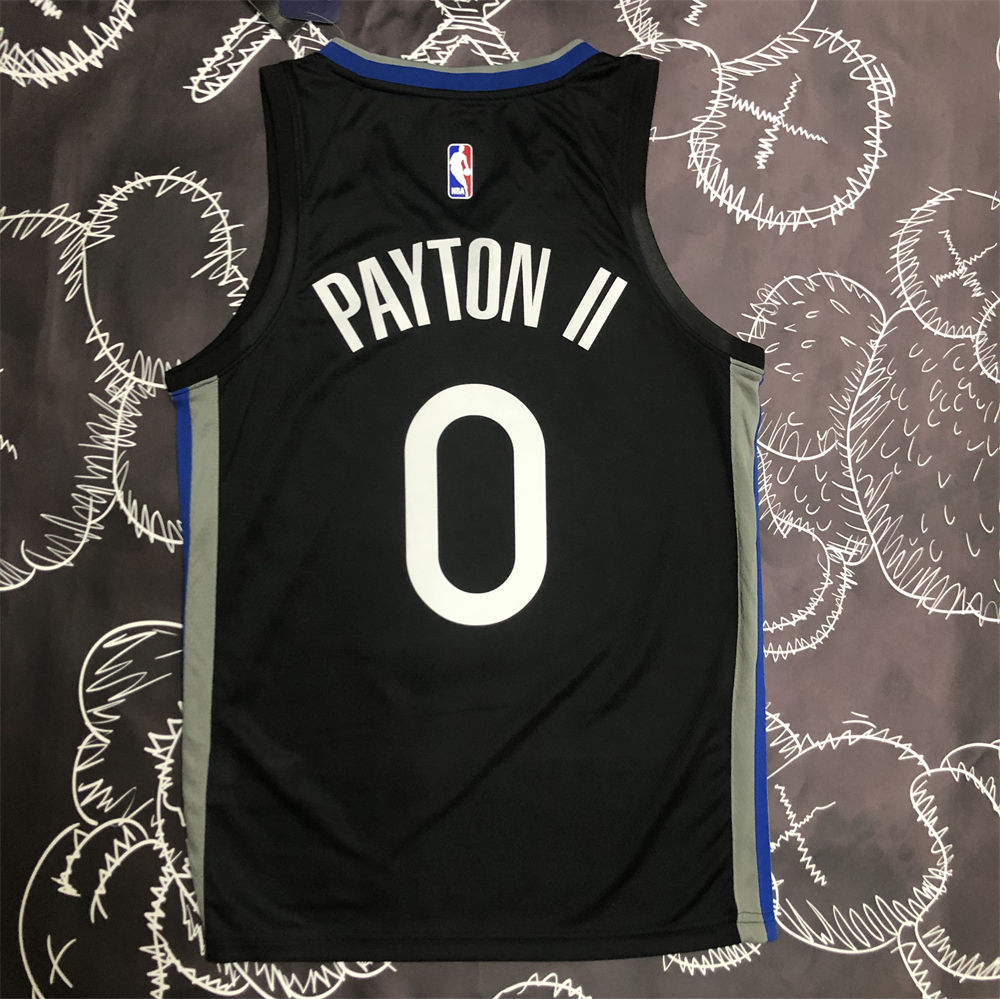 NBA Golden State Warriors V-Neck Black Jersey PAYTON Ⅱ#0 S-XXL