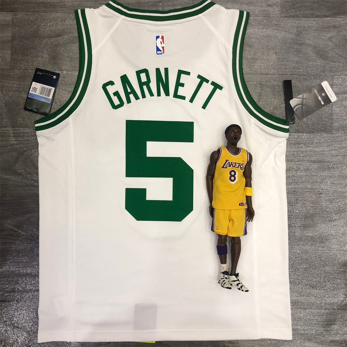 NBA Boston Celtics round neck White Jersey GARNETT#5 S-XXL