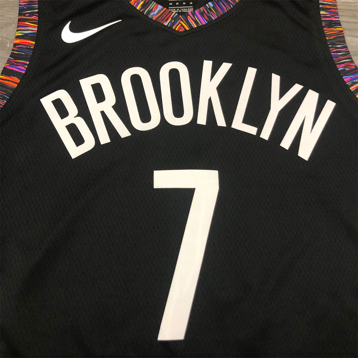 NBA Brooklyn Nets V-Neck Black Jersey DURANT#7 S-XXL
