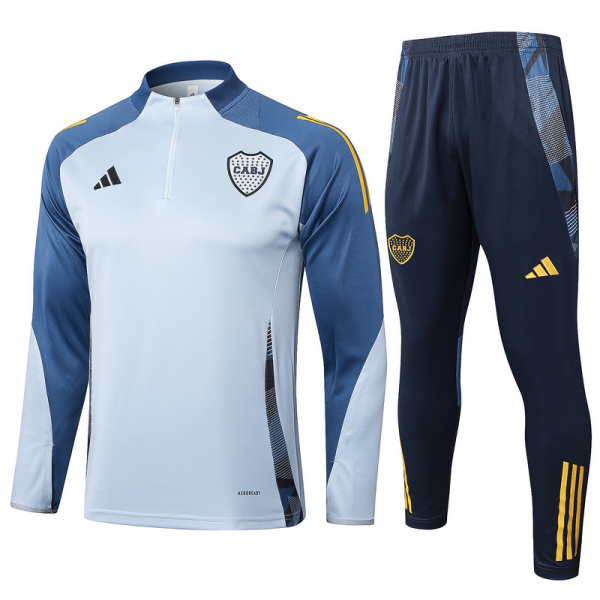 24/25 Boca Medium gray Long-sleeved half-pull training kit Football team kit