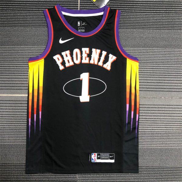 NBA Phoenix Suns Round Neck Black jersey BOOKER#1 S-XXL