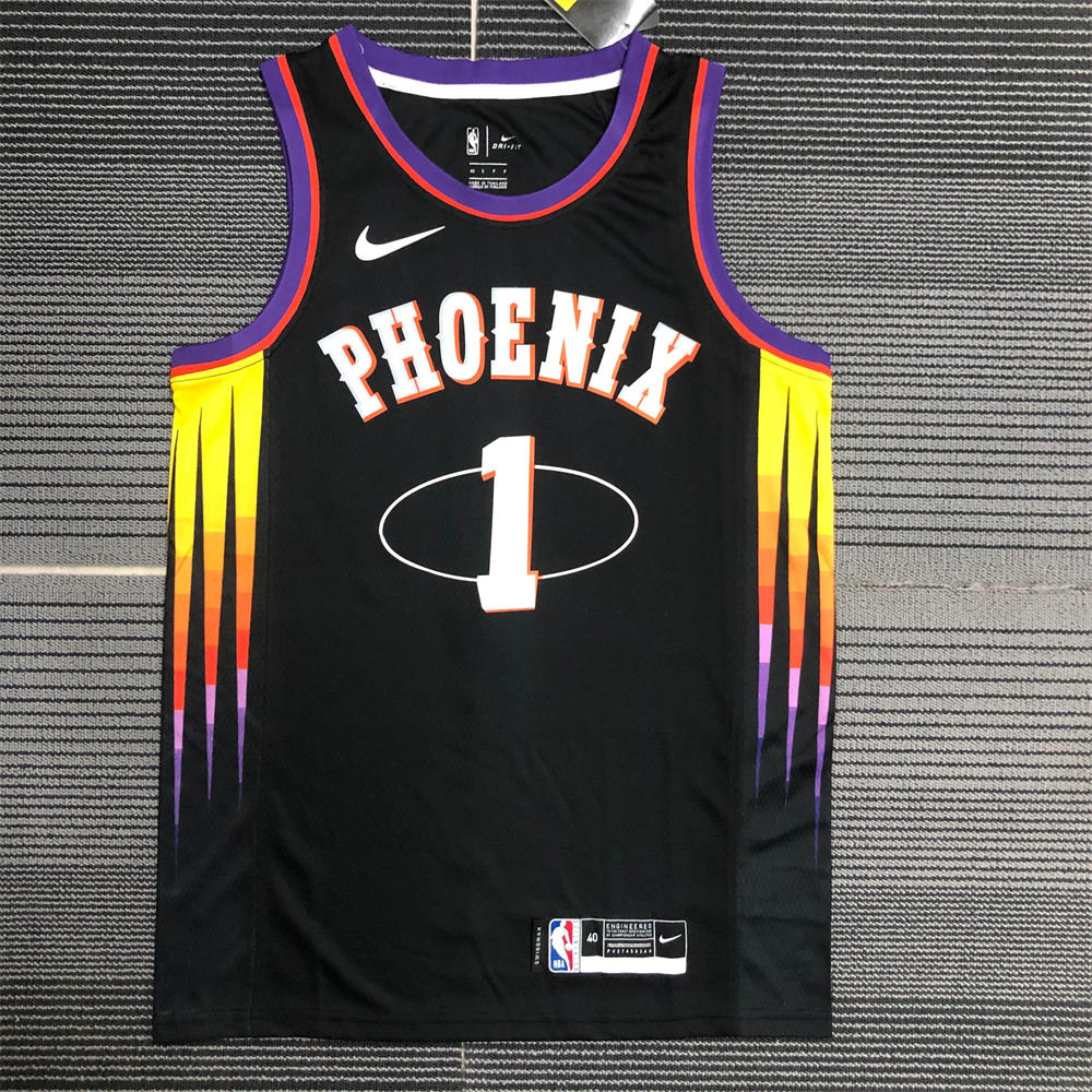 NBA Phoenix Suns Round Neck Black jersey BOOKER#1 S-XXL