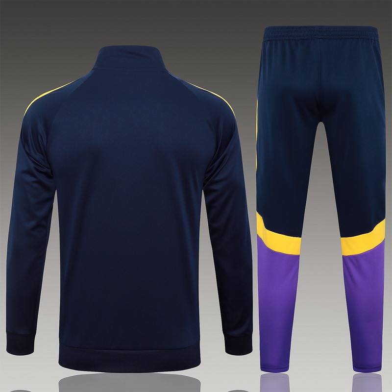 2024/25 Real Madrid Purple Black Jacket Training Suit Set Football Team Shirt Sports Fashion