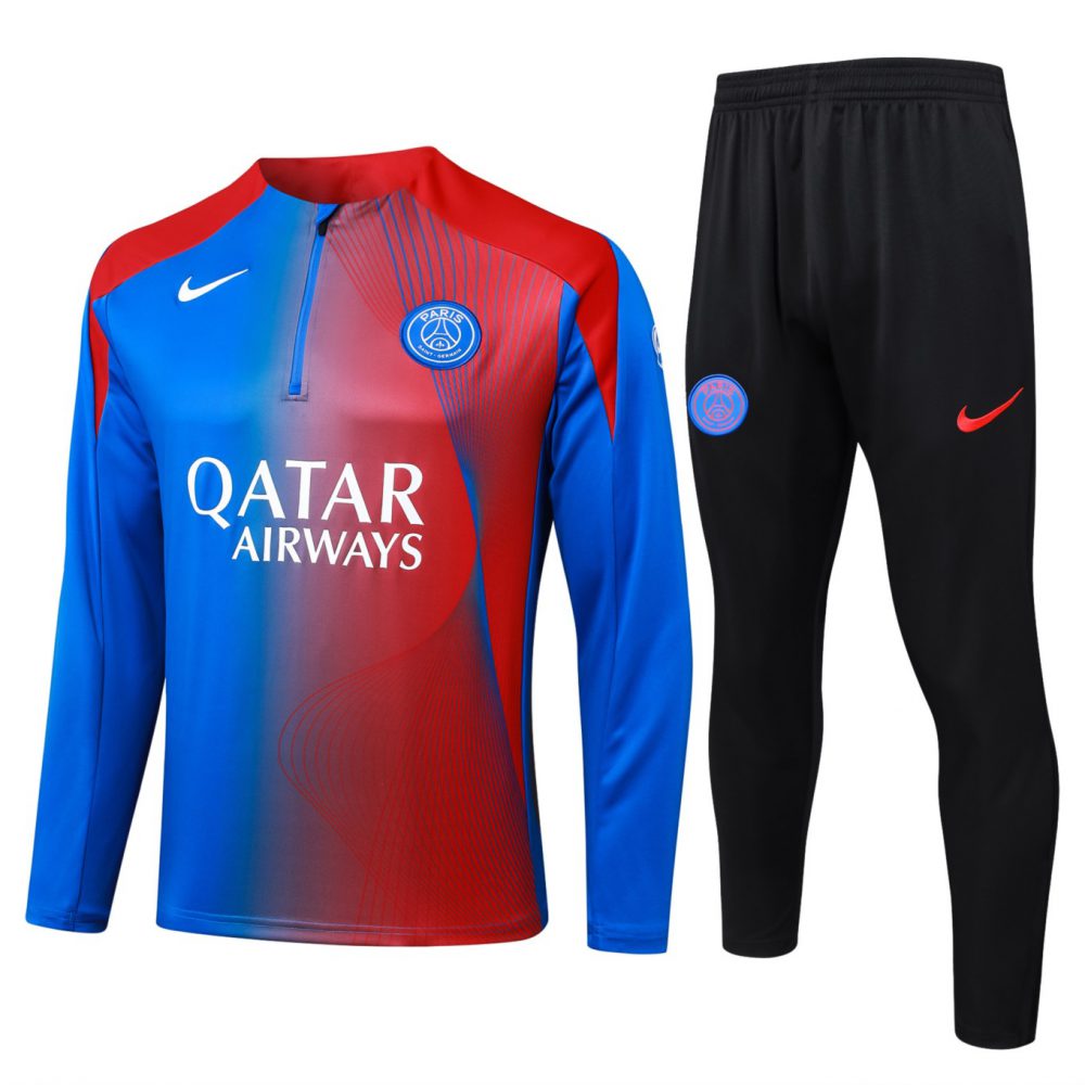 202526 PSG Blue-red  Long-sleeved half-pull training kit