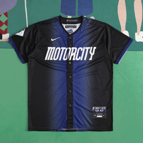 MLB Detroit Tigers Black and Blue Jersey