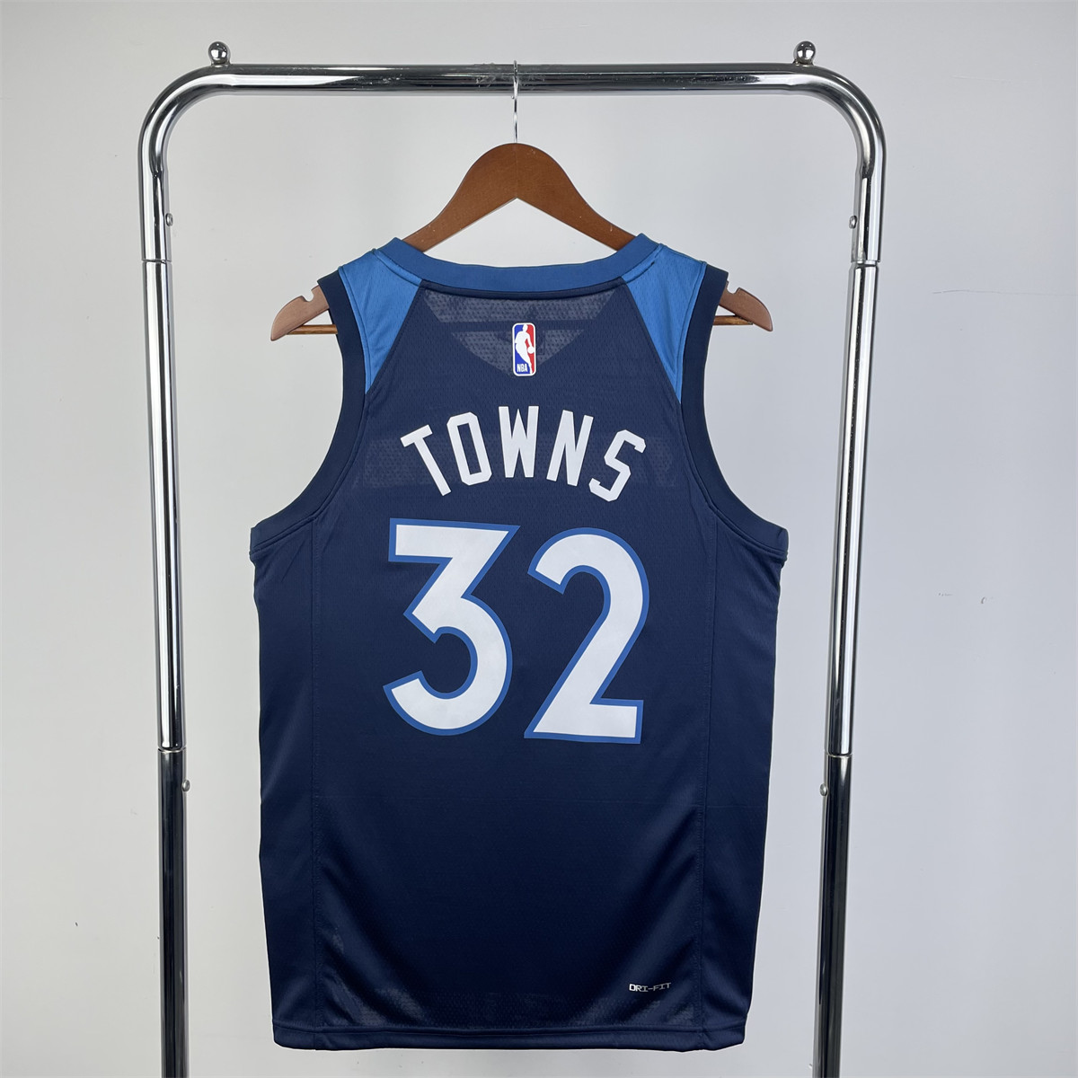 NBA Minnesota Timberwolves 2023 V-Neck Black Jersey TOWNS#32 S-XXL