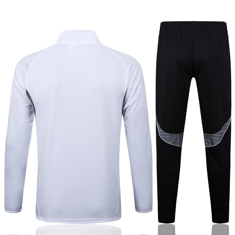 2024/25 Real Madrid White Jacket Training Suit Set Football Team Shirt Sports Fashion