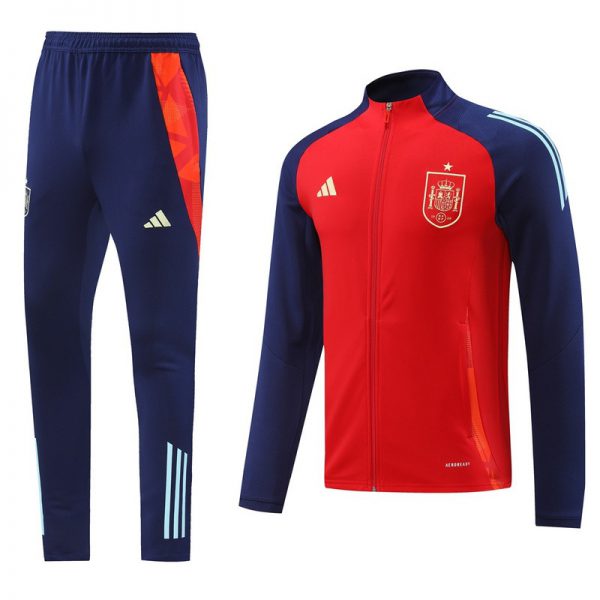 2024 Spain Red Jacket Training Suit Set Football Team Shirt Sports Fashion