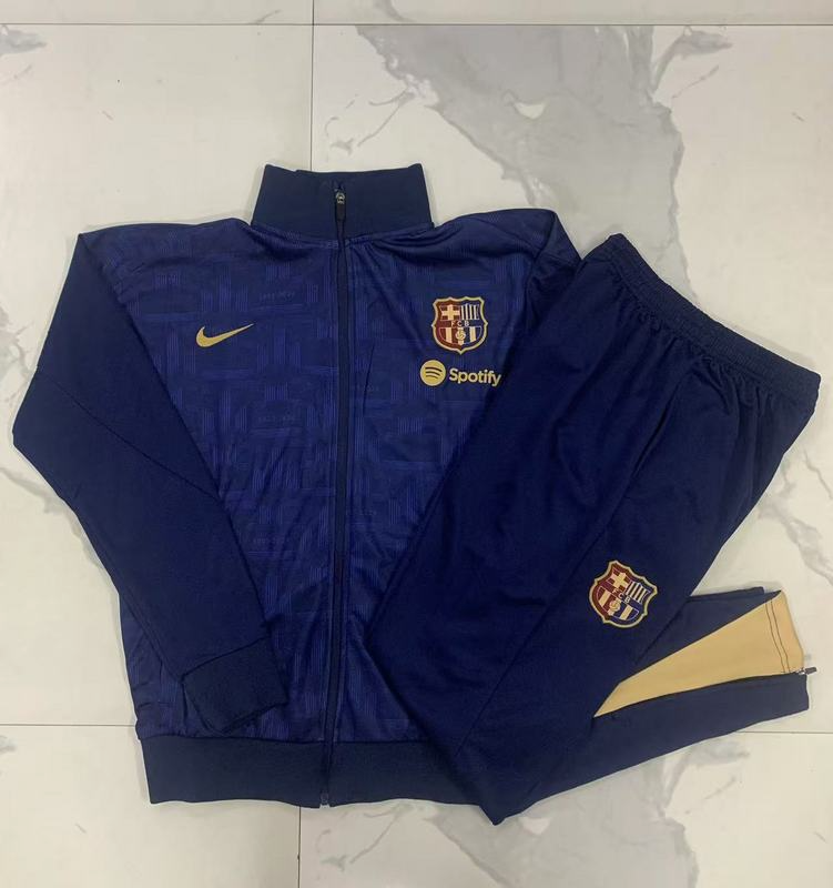 2024/25 Barcelona Royal blue Jacket Training Suit Set Football Team Shirt Sports Fashion
