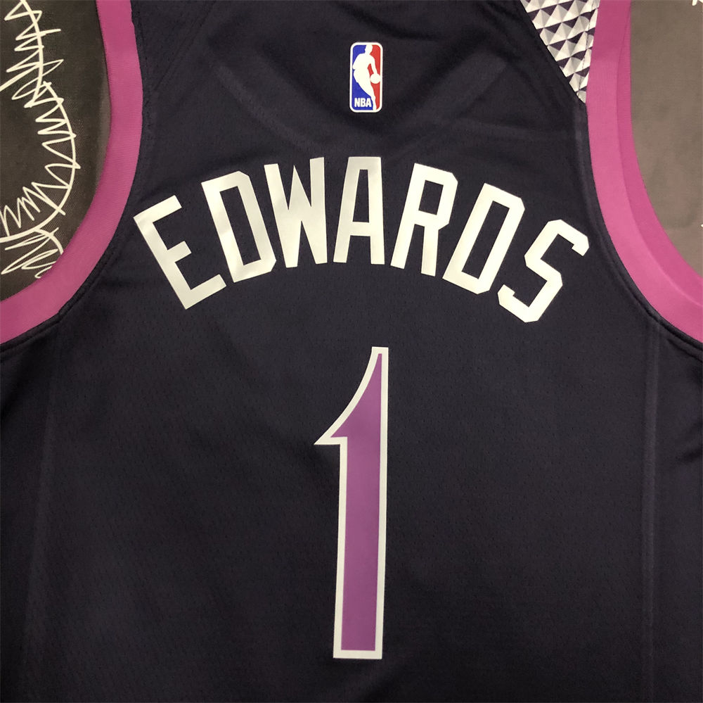 NBA Minnesota Timberwolves V-Neck Black Jersey S-XXL