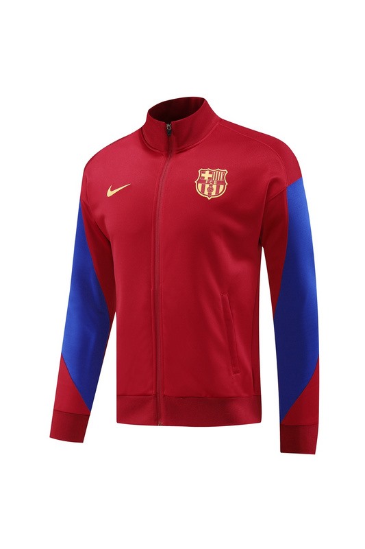 2024 Barcelona Maroon Jacket Training Suit Set Football Team Shirt Sports Fashion