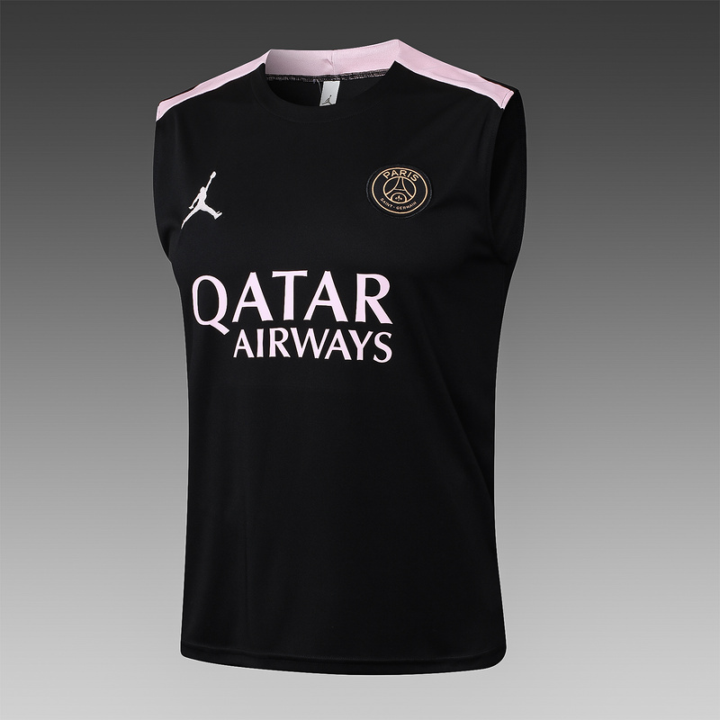 24/25 Paris Black Training Set Shirt and Shorts