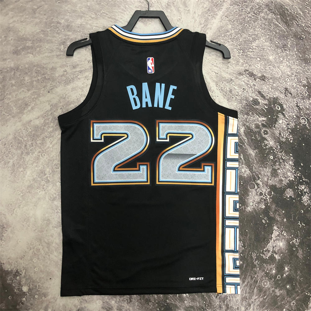 NBA Memphis Grizzies V-Neck Black Jersey BANE#22 S-XXL