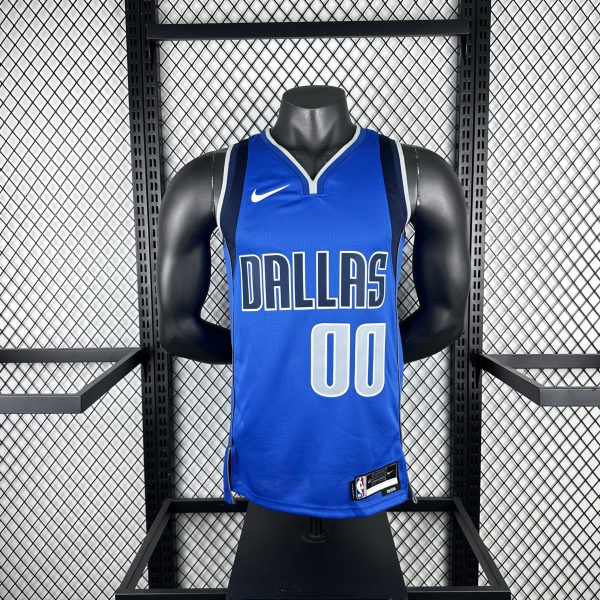 NBA Dallas Mavericks V-Neck Blue Jersey CHTISTIE#00 S-XXL