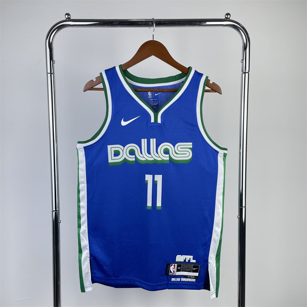 NBA Dallas Mavericks V-Neck Blue Jersey IRVING#11 S-XXL