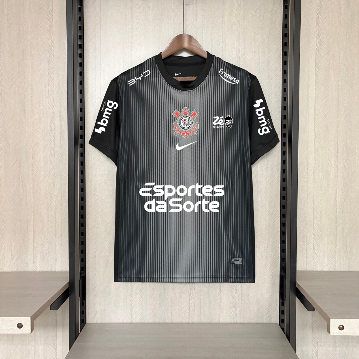 2025/26 Corinthians Black goalkeeper jersey Fan version
