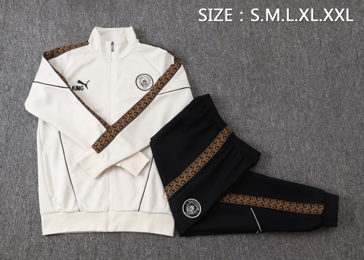 2026 Manchester City Beige Jacket Training Suit Set