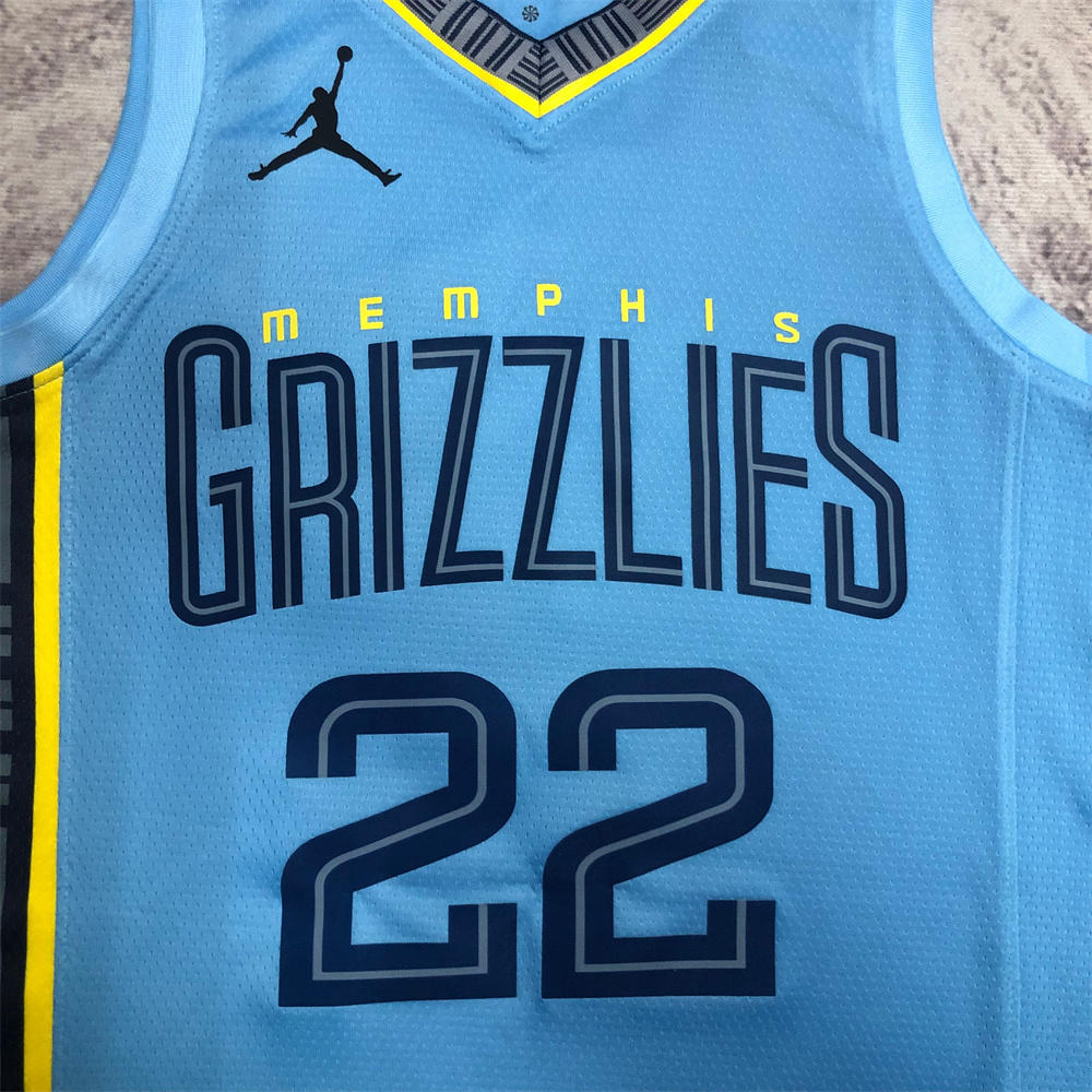 NBA Memphis Grizzies V-Neck Blue Jersey BANE#22 S-XXL