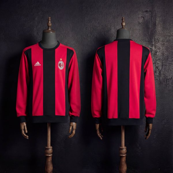 2025/26 AC Milan long Sleeve Red and Black Sweatshirt