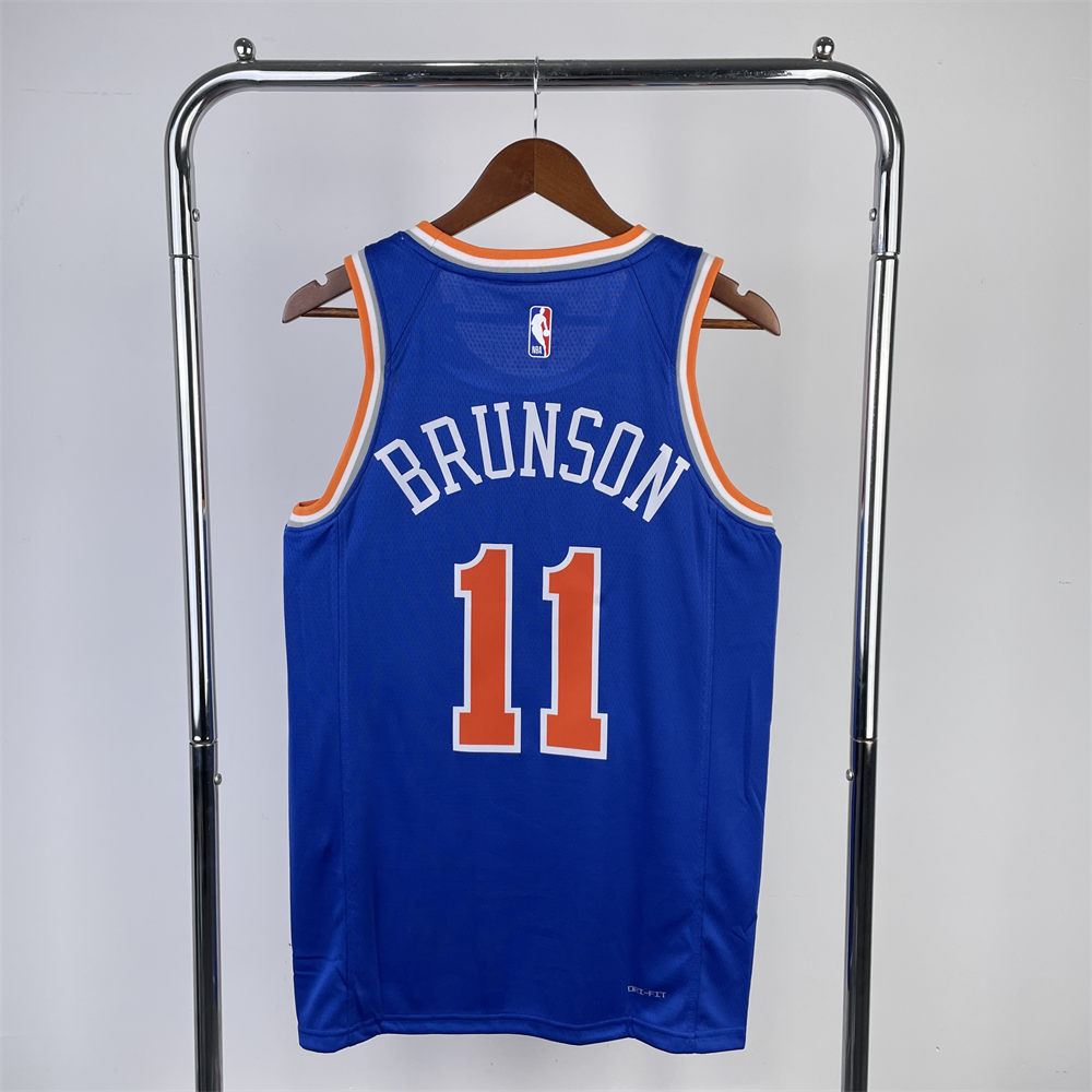NBA New York Knicks Round Neck Blue jersey BRUNSON#11 S-XXL