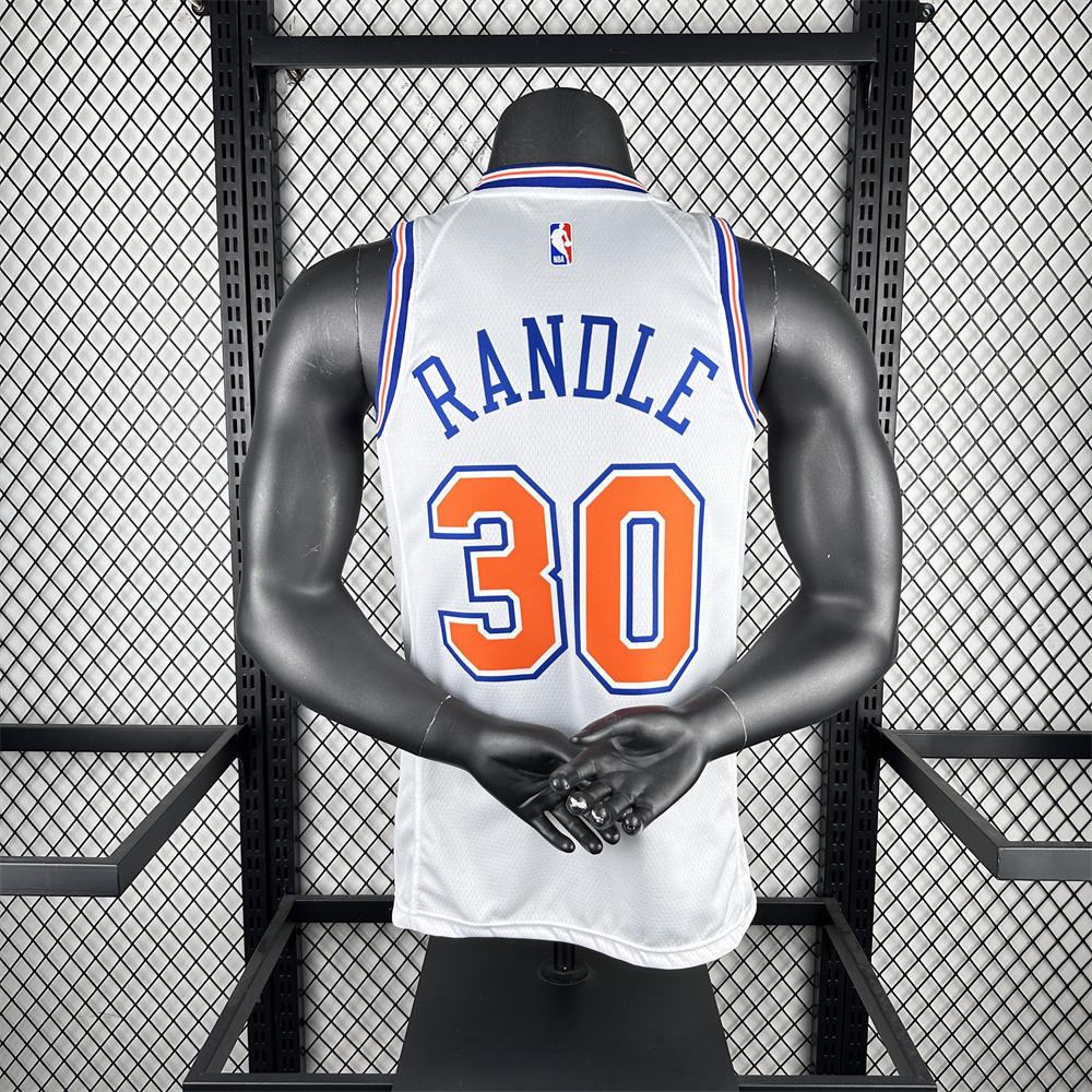 NBA New York Knicks 2019 Round Neck White jersey RANDLE#30 S-XXL
