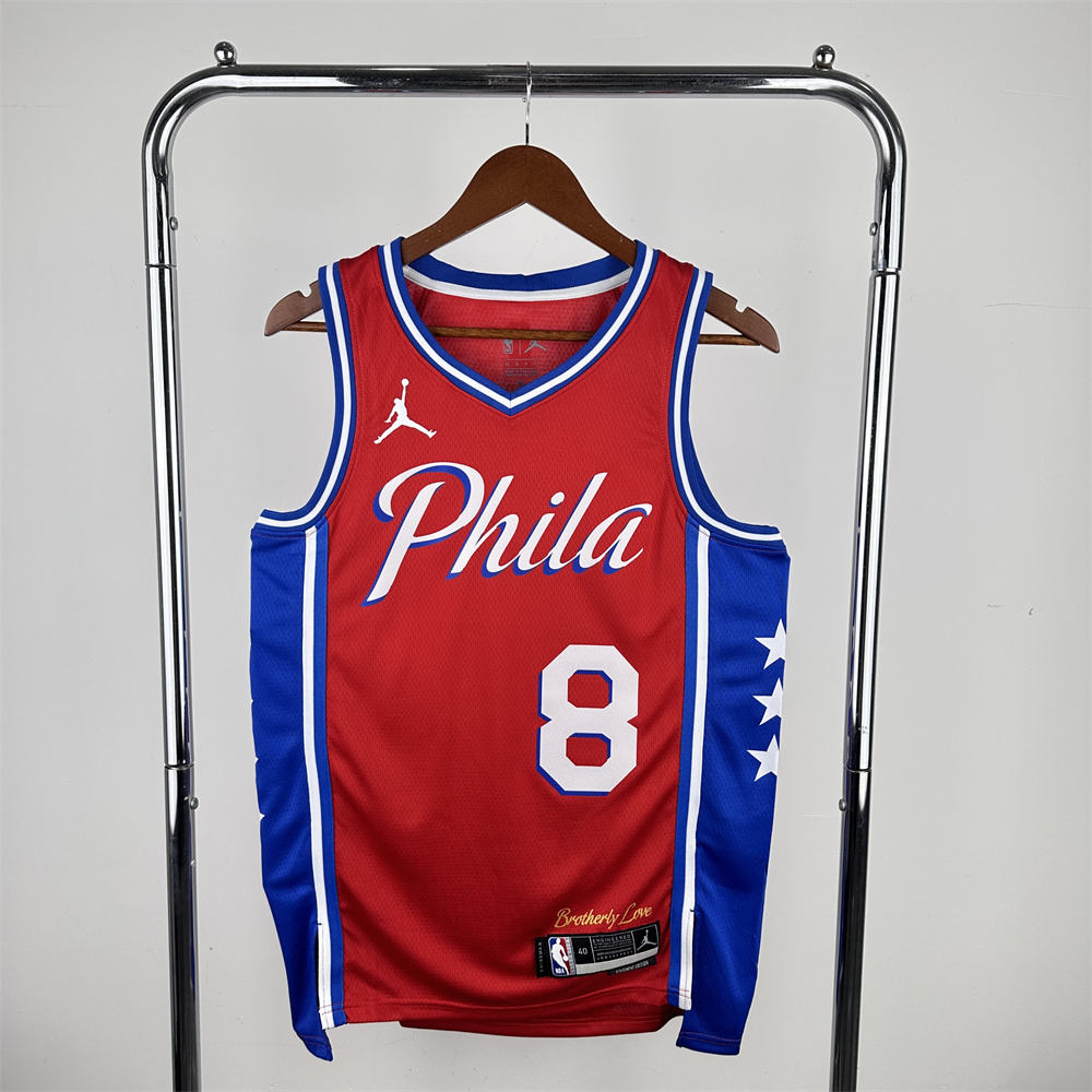 NBA Philadelphia 76ers GEORGE#8 2022/23 Jordan Brand Red Statement Edition Swingman Jersey S-XXL