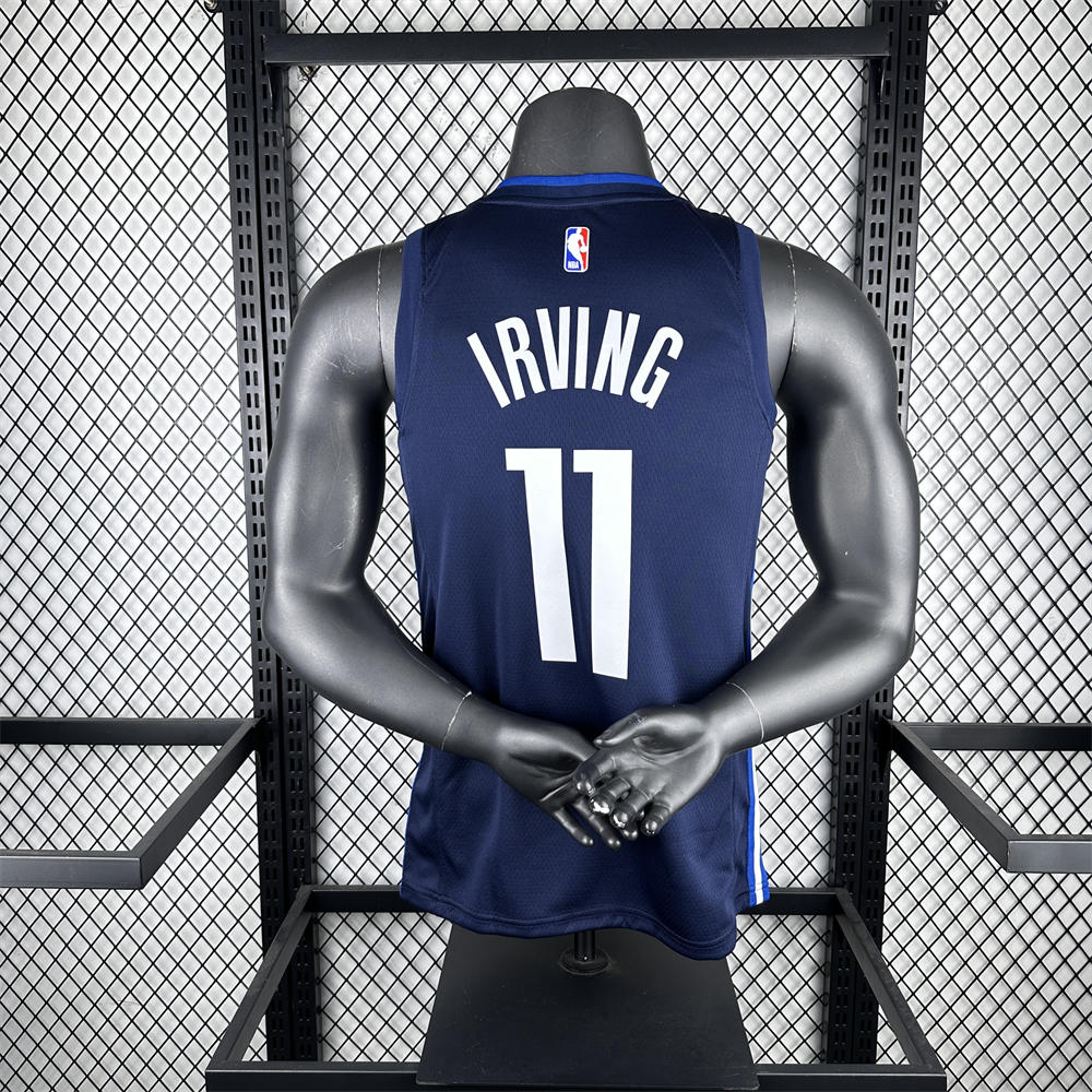 NBA Dallas Mavericks V-Neck Royal Blue Jersey IRVING#11 S-XXL
