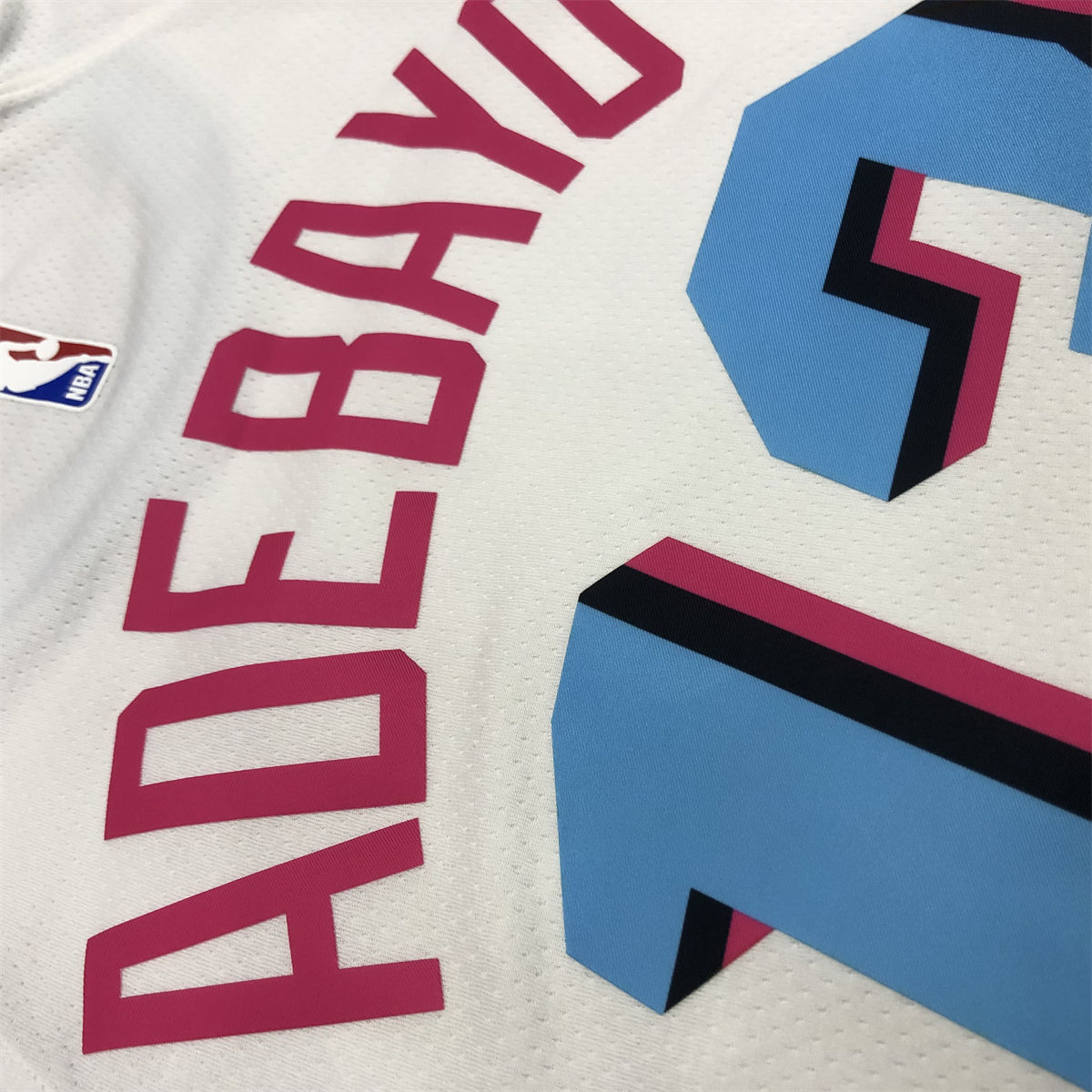 NBA Miami Hearts round neck White Jersey ADEBAYO#13 S-XXL