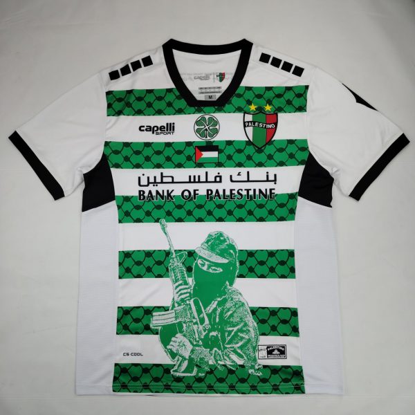 2025/26 CD Palestino Green and white Graffiti Special Edition Jersey Fan Version