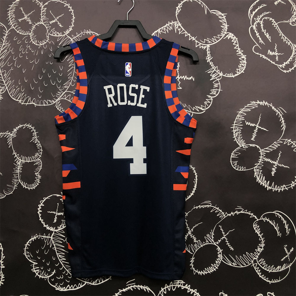 NBA New York Knicks Round Neck Black jersey S-XXL
