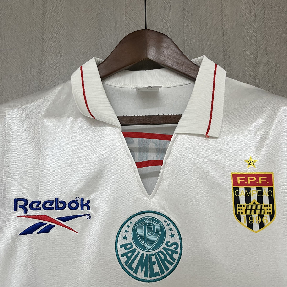 Retro 1997 Palmeiras white jersey Fan Version