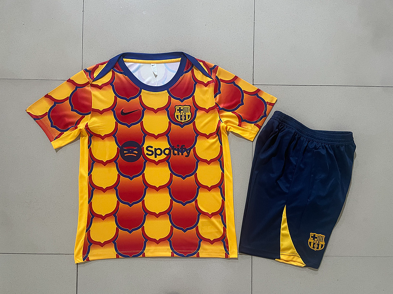 24/25 Barcelona yellow Training Set Shirt and Shorts
