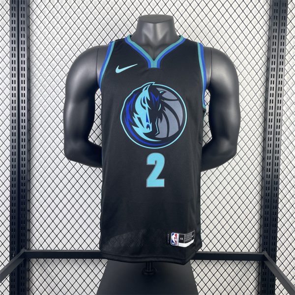 NBA Dallas Mavericks V-Neck Black Jersey IRVING#2 S-XXL