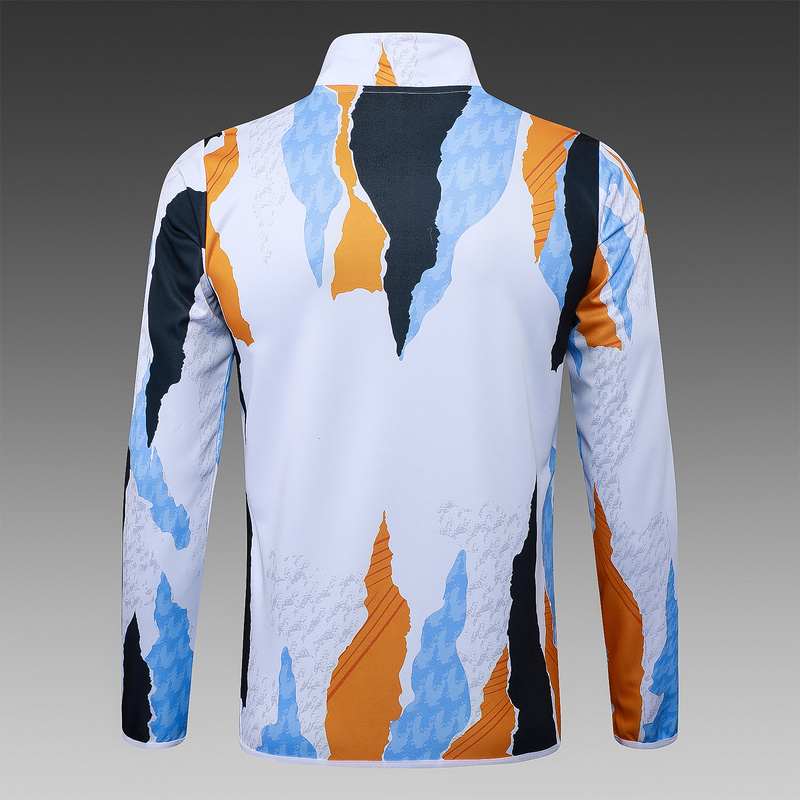 2024/25 Real Madrid Blue white yellow Jacket Training Suit Set Football Team Shirt Sports Fashion