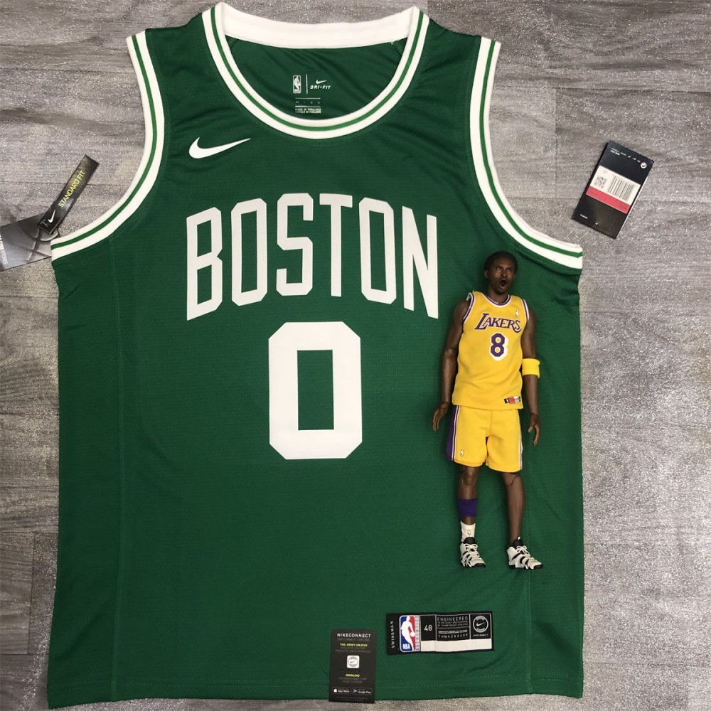 NBA Boston Celtics round neck Retro Green Jersey Tatum#0 S-XXL