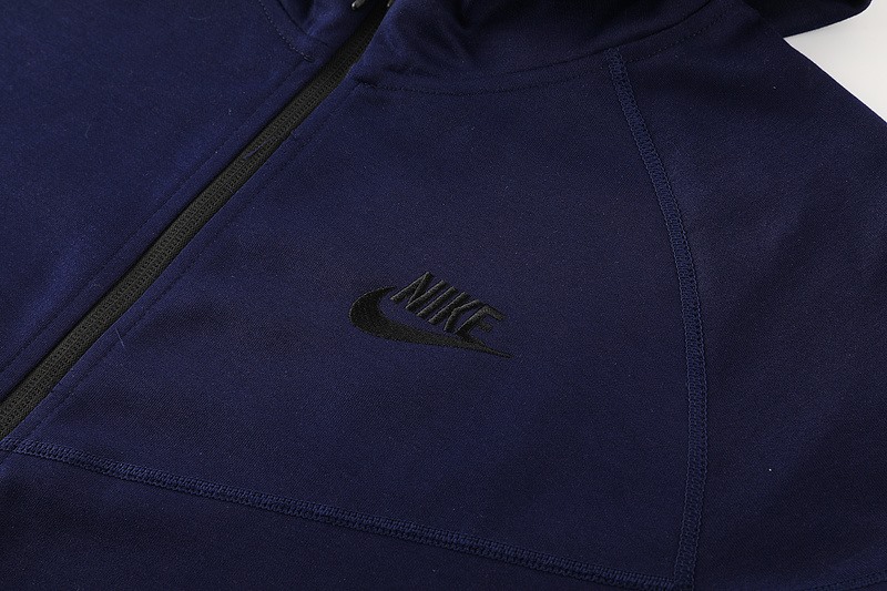 2024 Nike Royal Blue Hoodie Jacket Kit Set Football Team Shirt Sports Fashion