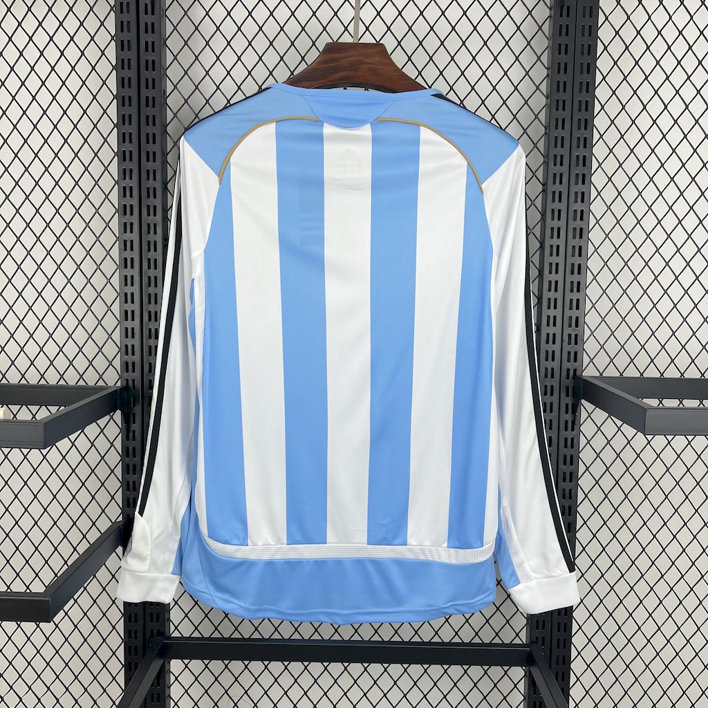 Retro Argentina 06/07 World Cup Home Long Sleeve jersey Fan Version