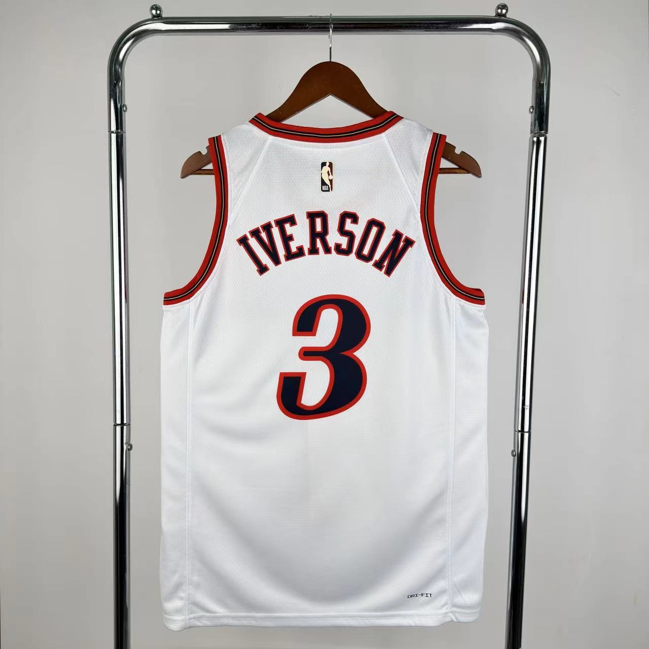 NBA Philadelphia 76ers 2026 Vintage Style White Jersey Iverson#3