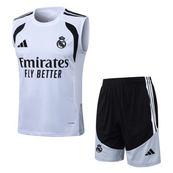 2026 Real Madrid White Training Set Shirt and Shorts