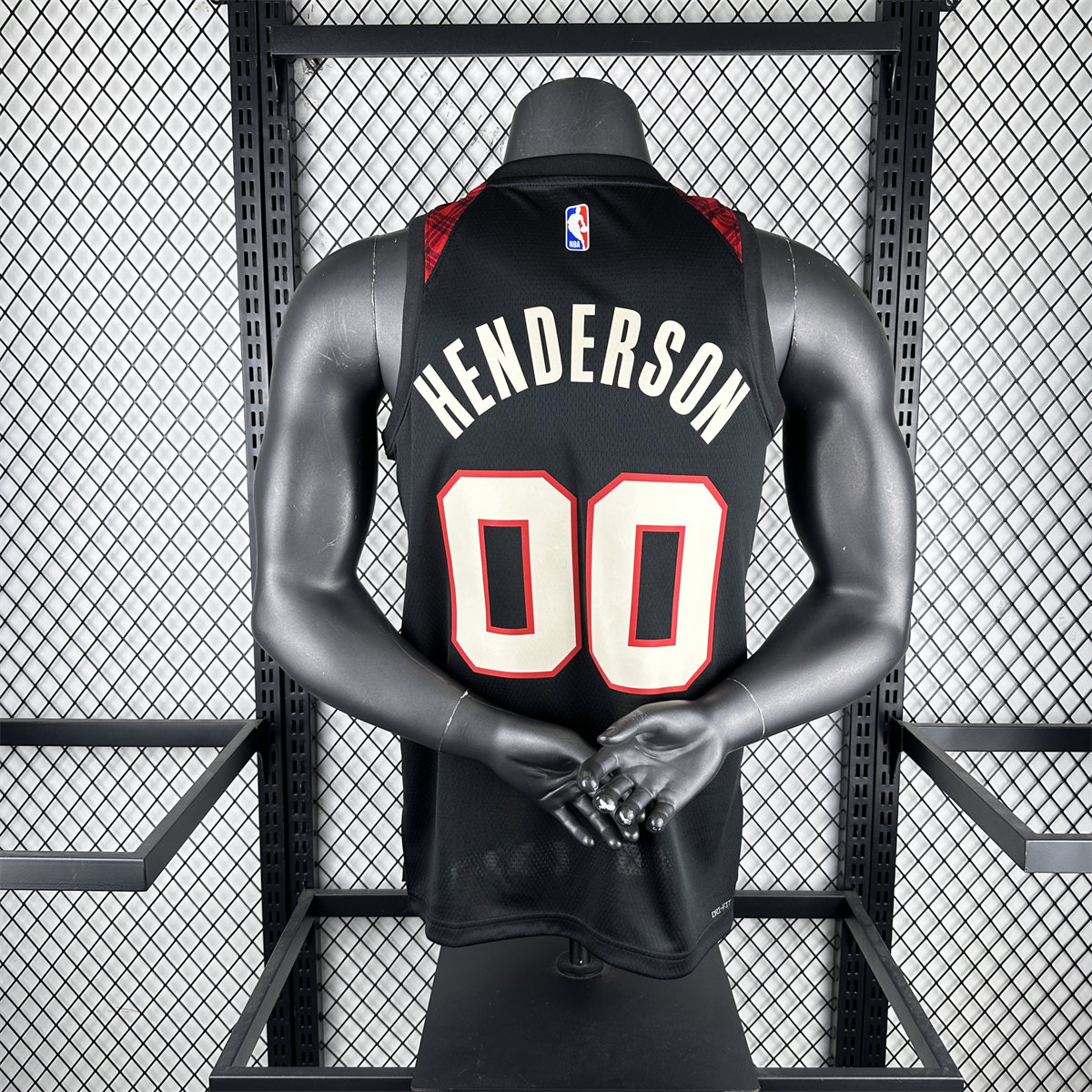 NBA Portland Trail Blazers 2024 Round Neck Black Jersey HENDERSON#00 S-XXL