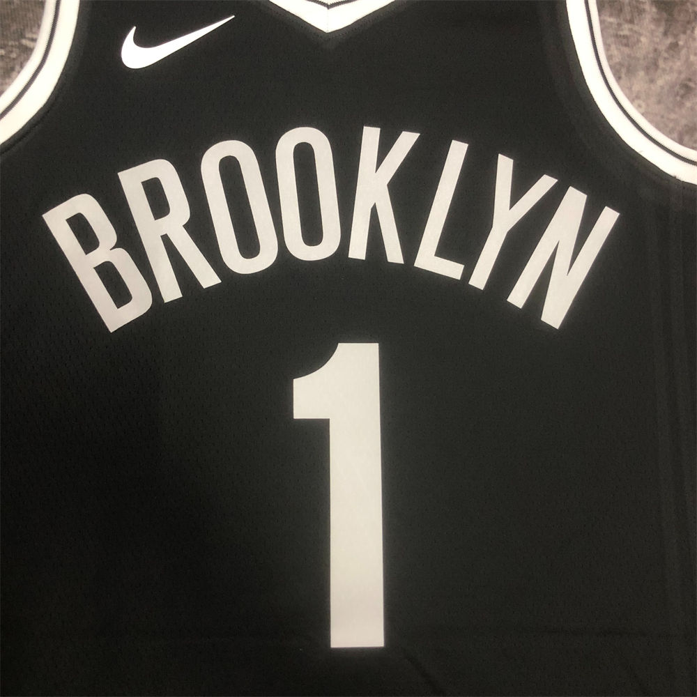 NBA Brooklyn Nets 2022/23 Black Icon Edition Swingman Jersey S-XXL