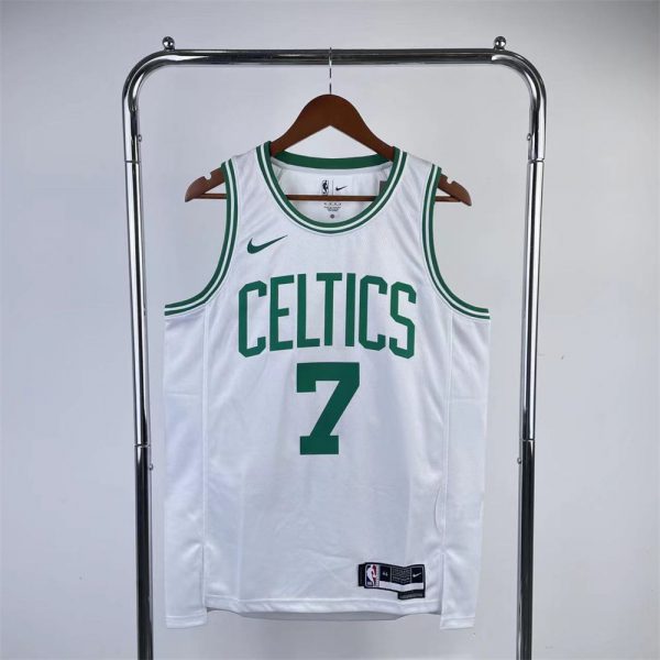 NBA Boston Celtics Round Neck White Jersey BROWN#7 S-XXL
